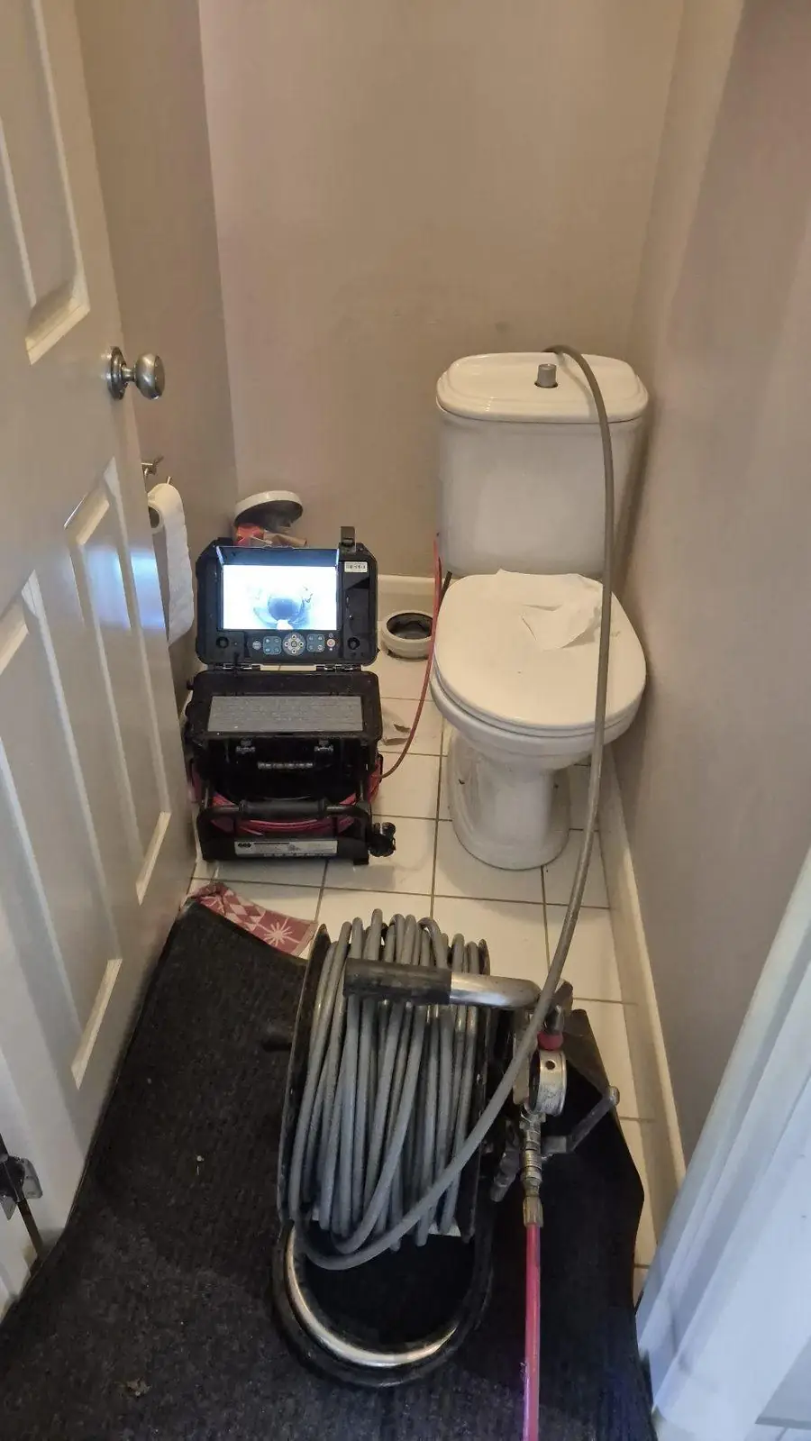 Compact CCTV reel used for a scheduled preventative drain inspection